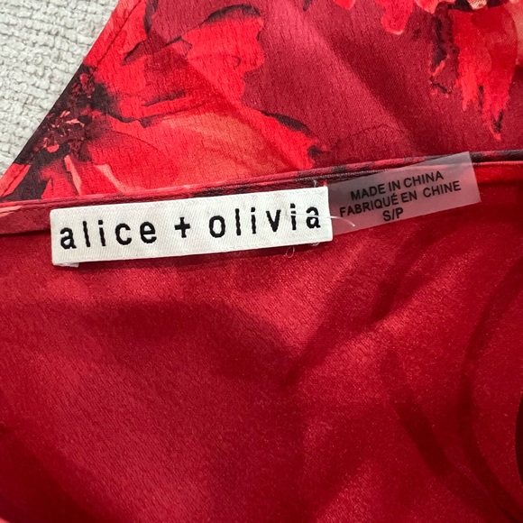 Alice + Olivia Red Floral Camisole Top - Picture 5 of 7